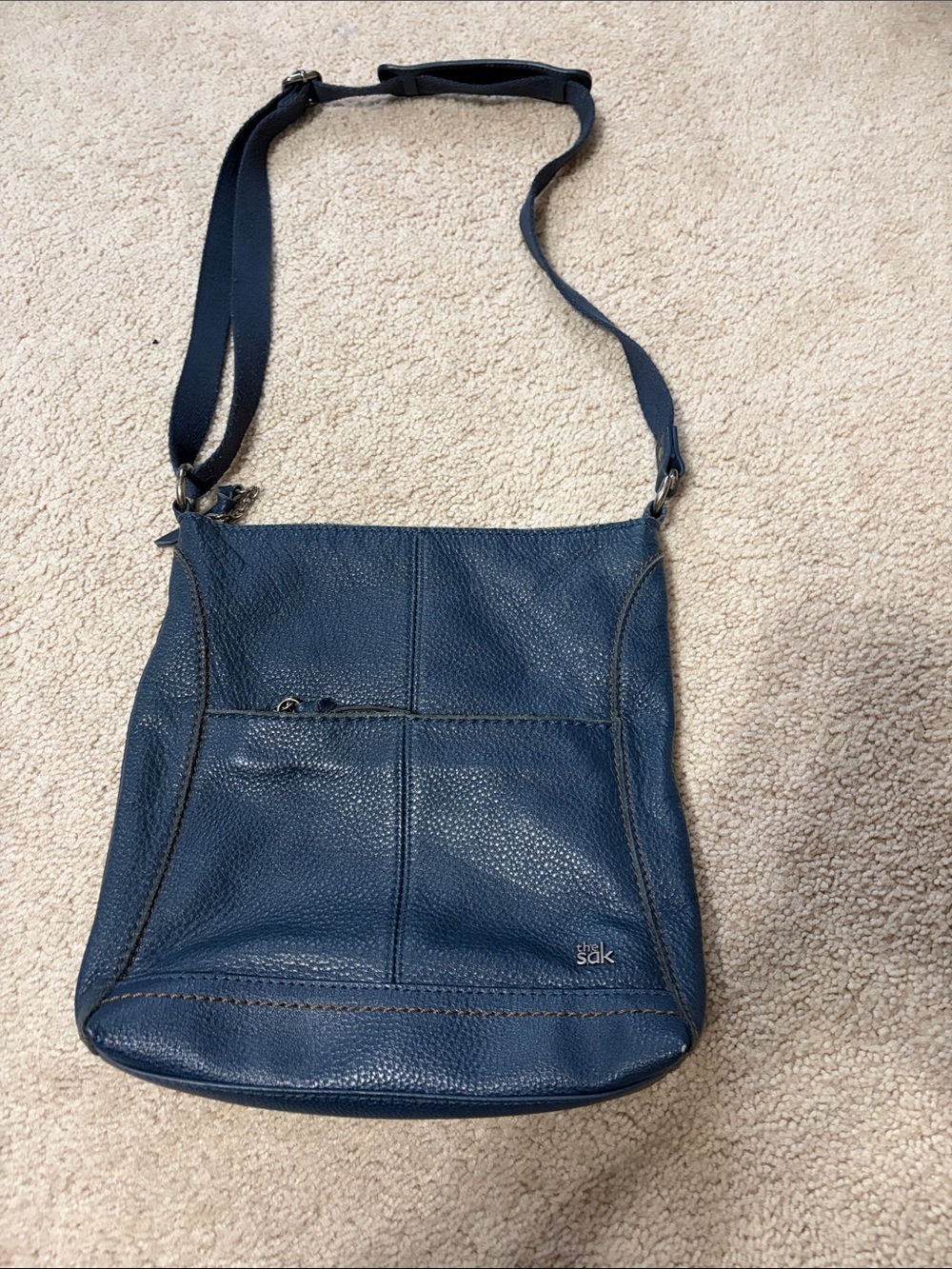 The Sak Blue Pebbled  Crossbody Bag